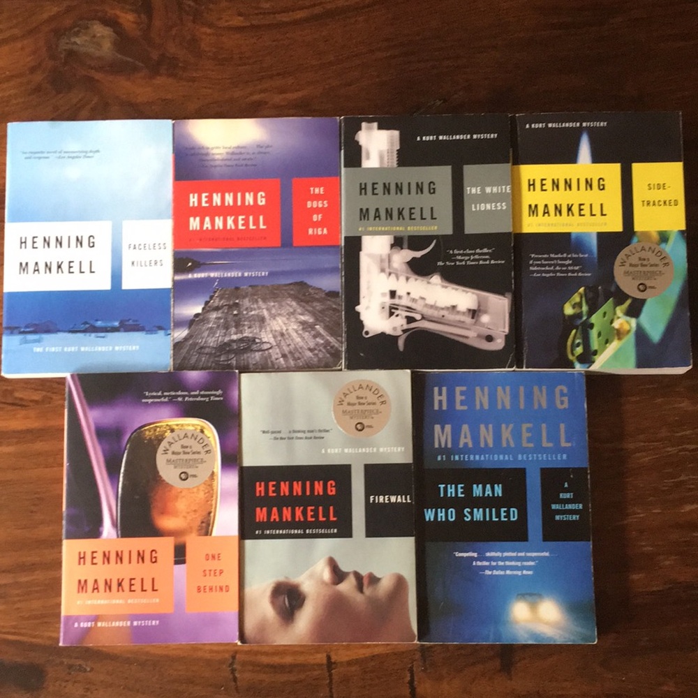 Henning Mankell Books - Kurt Wallender Masterpiece Mystery Series PBS (Lot of 7)